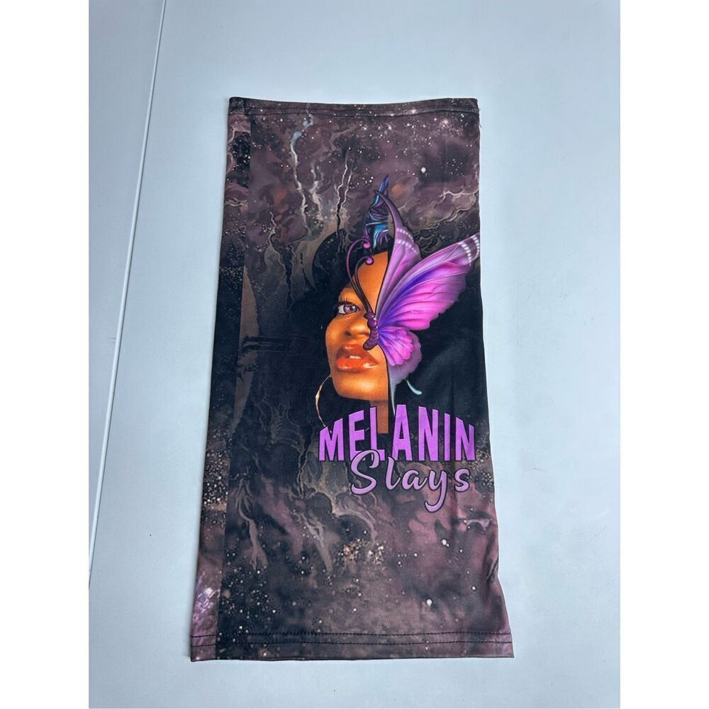 Melanin Slays Neck Gaiter Sun Dust Protection Neck Wraps One Size Adult
